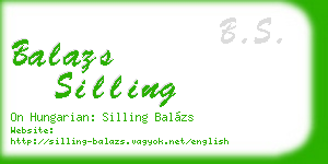 balazs silling business card