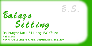 balazs silling business card